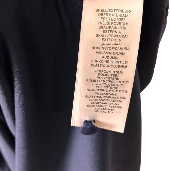 Adrianna Papell Size 20W Midnight Blue Jersey Sleeveless Gown With Draped Detail - Picture 16 of 16